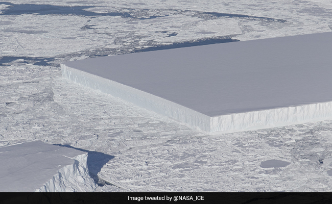 NASA Posts Pic Of "Less Common" Sharp-Angled, Rectangular Iceberg In Antarctic