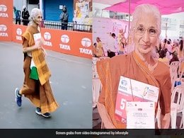Watch: 80-Year-Old Woman Runs Mumbai Marathon In Saree, Sets Fitness Goals Watch: 80-Year-Old Woman Runs Mumbai Marathon In Saree, Sets Fitness Goals