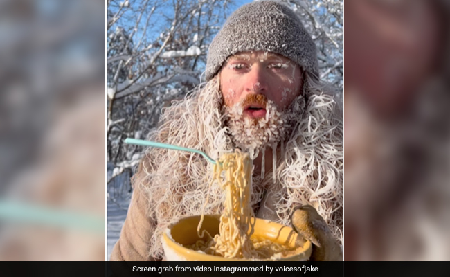 Viral Video: Man Tries To Eat Noodles In Extreme Cold, This Is What Happens