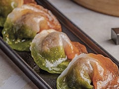 Tricoloured Vegetable Crystal Dumplings