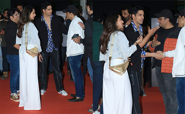 Pics - Kiara Advani Cheers For Sidharth Malhotra At <i>Mission Majnu</i> Screening