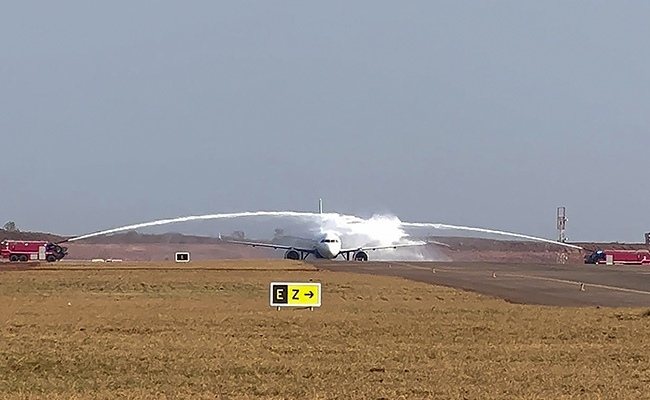 Goa Gets Second Airport, Water Canon Salute For First Flight, Live Band