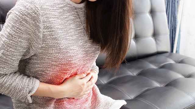 Food poisoning can cause pain in the abdomen area and interrupt when you're travelling
