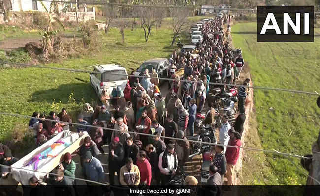 Large Crowd Attend Last Rites Of 6 Civilians Killed In Jammu Terror Attack