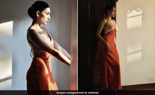 Sobhita Dhulipala's Two-Toned Satin Dress Makes Brunch Dates Brighter And Better