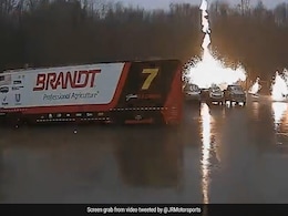 Watch: Fiery Lightning Bolt Strikes Parked Vehicle In US, Turns On Its Headlights Watch: Fiery Lightning Bolt Strikes Parked Vehicle In US, Turns On Its Headlights