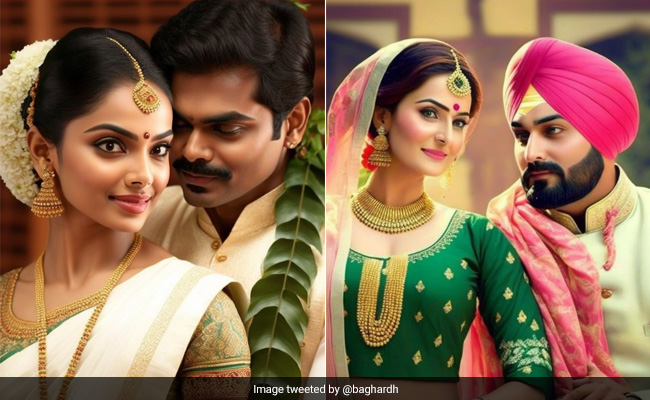 AI-Generated Images Of Wedding Couples From Indian States Go Viral, Internet Divided