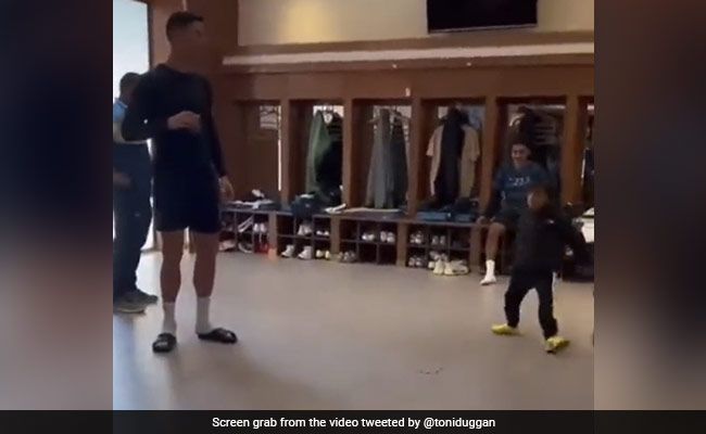 Watch: Cristiano Ronaldo In splits After Al-Nassr Teammate's Son Imitates His Iconic Siiuuu Celebration