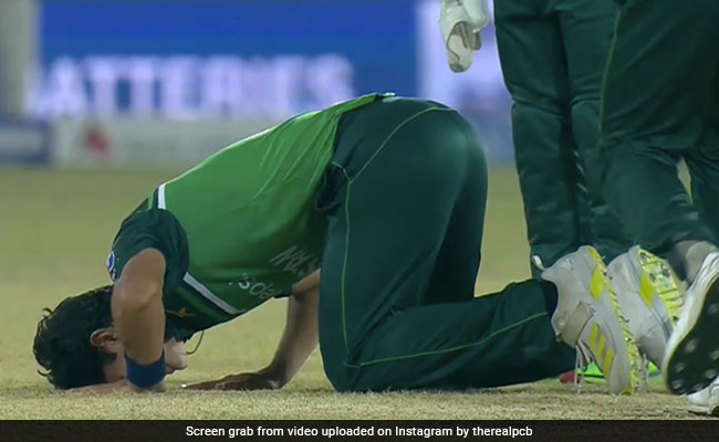 Pakistan Pacer Naseem Shahs Special Celebration After Picking 2nd 5-Wicket Haul In 4 ODIs. Watch