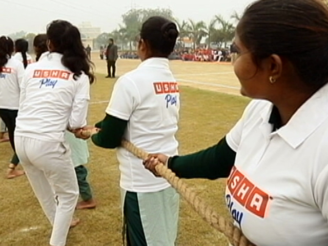 USHA Organises Tug Of War Competition In Bachgaon Village, Kurukshetra