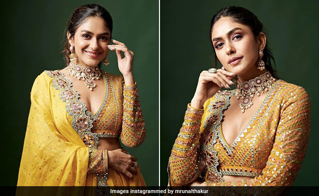 Is That The Sun Shining Or Is It Just Mrunal Thakur Beaming In Her Bright Yellow <i>Lehenga</i>?