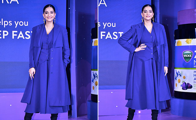 Winter Fashion Is Getting A Much-Deserved Pop Of Colour Thanks To Sonam Kapoor's Vibrant Purple Dress
