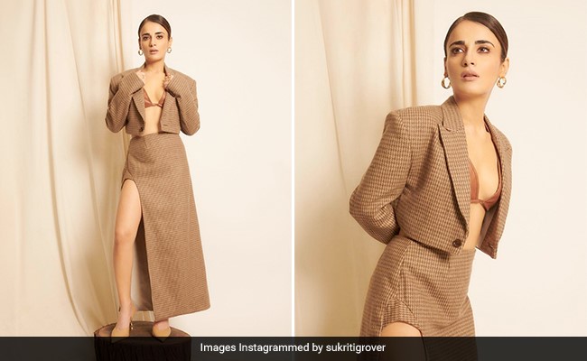 Radhika Madan Braves The Winter Months In A Neutral-Toned Co-Ord Set