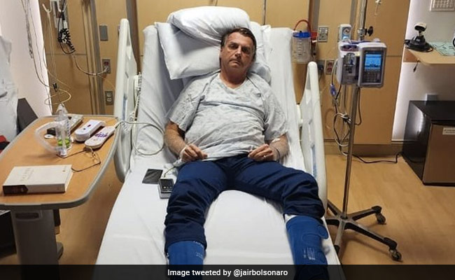 Brazil's Bolsonaro Shares Photo From US Hospital Bed