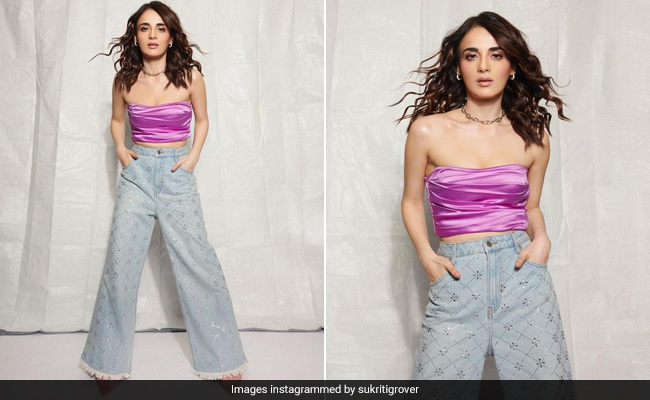 Radhika Madan Has The Cool Genes And Jeans Paired With A Pop Of Pink