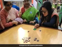 Watch: Trinamool's Mahua Moitra Displays Her Skills With "A Bit Of Village Carrom" Watch: Trinamool's Mahua Moitra Displays Her Skills With "A Bit Of Village Carrom"