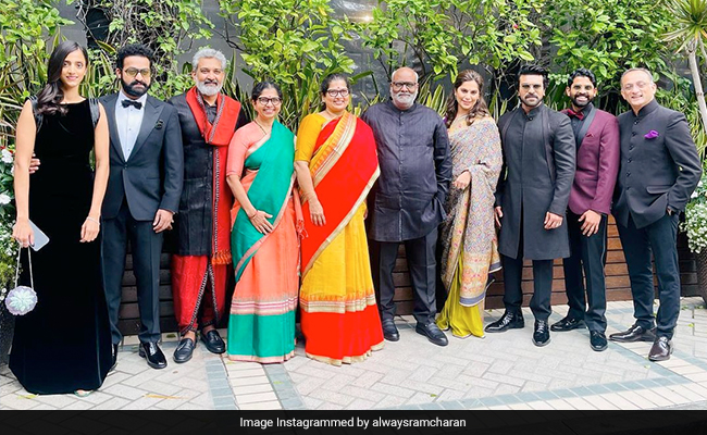 Golden Globe Awards: Ram Charan Posts Pic Of "<i>RRR</i> Family" On The Red Carpet