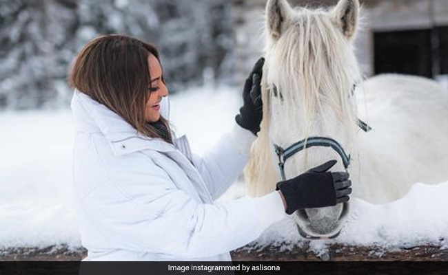 Sonakshi Sinha's Winter Wonderland Is All About "Snow, Reindeer Love, Furry Horses" And More