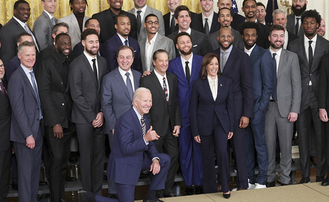 "I'm Not Doing That": Kamala Harris Refuses To Take knee With Biden For Photo-Op