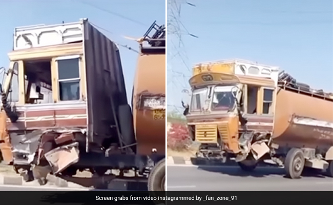 बिना पहिए के ही सड़क पर ट्रक दौड़ा रहा था ड्राइवर, हैरतअंगेज़ Video देख उड़े लोगों के होश, बोले- पावर ऑफ इंडियन ड्राइवर