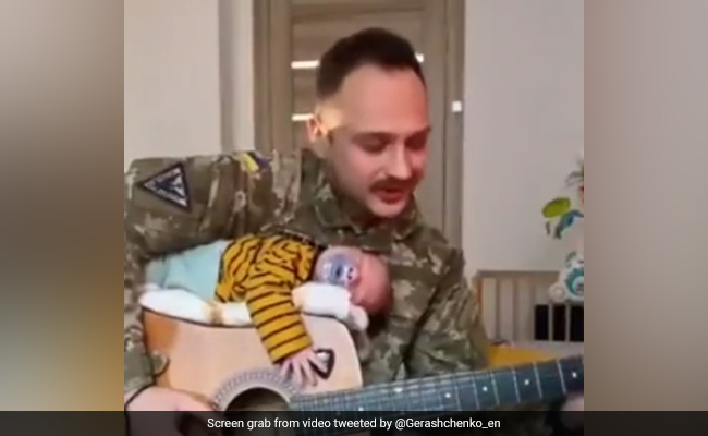 ''The Sky Is Full Of Drones'': Ukrainian Soldier's Lullaby For His Newborn Baby Leaves Internet Emotional