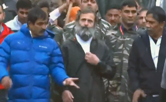Rahul Gandhi In Jacket, A First This Winter, As Yatra Enters Kashmir