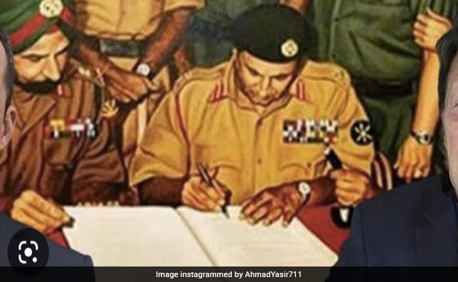 Taliban Official Mocks Pakistan By Sharing Old Pic Of 1971 War Surrender To India