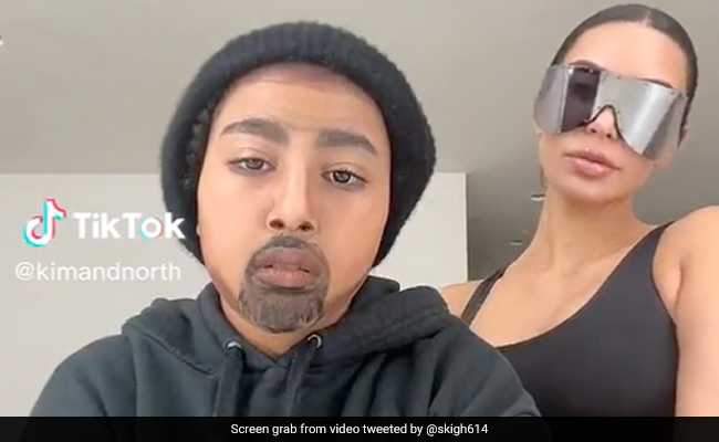 Kim Kardashian's Daughter North West Looks Like Father Kanye West In TikTok Video