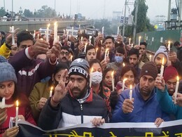 Kashmiri Pandits Hold Candle March For Jammu Terror Attack Kashmiri Pandits Hold Candle March For Jammu Terror Attack