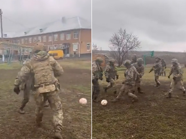 Viral Video Of Ukrainian Soldiers Playing Football Delights The Internet