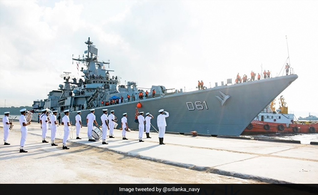 Indian Naval Ship 'Delhi' Arrives At Sri Lanka's Trincomalee Port