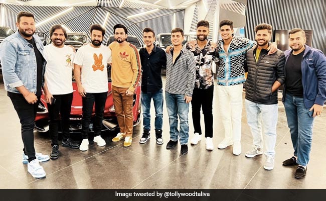 Viral: When "Sta<i>RRR</i>" Jr NTR Met Shubman Gill And Other Indian Cricketers In Hyderabad