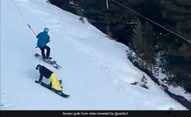Watch: Snowboarder Tumbles Down Ski Path After Falling Off Lift In Hungary, Leaves 4 Injured