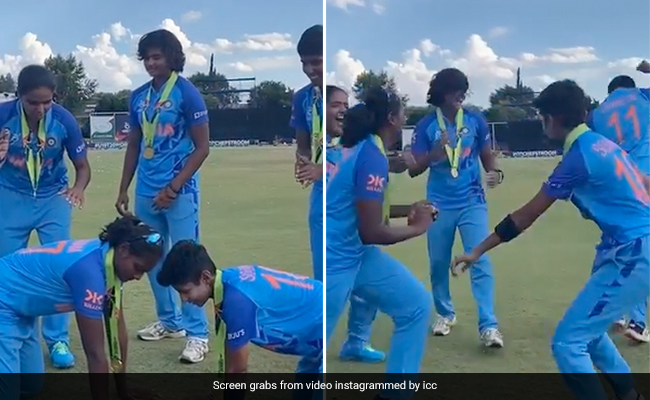 Watch: Indian Women's U-19 Team Grooves To <i>'Kala Chashma'</i> To Celebrate Historic World Cup Win