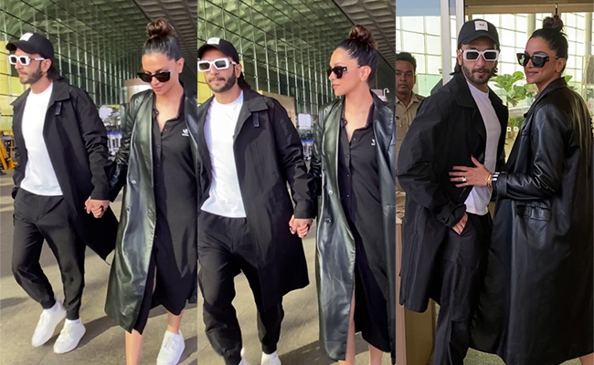 Deepika Padukone And Ranveer Singh's Airport Looks Are Sporty Chic Pro Max