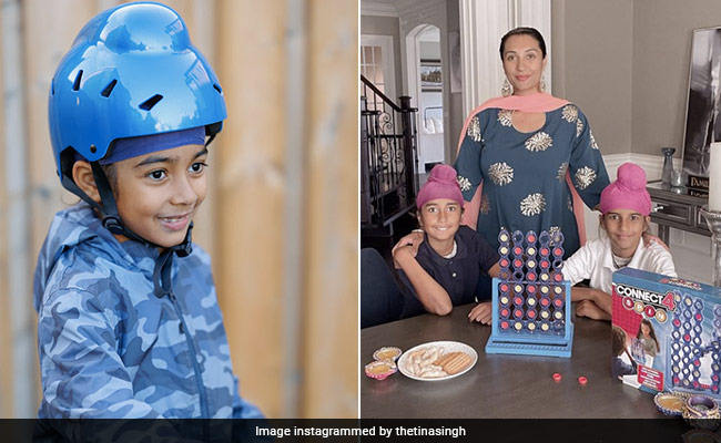Sikh Woman In Canada Designs Special Helmets For Her Children
