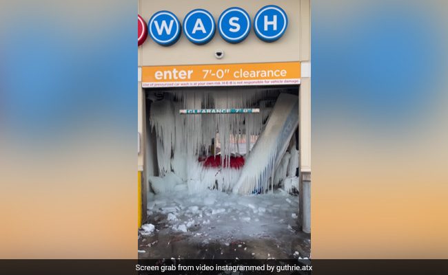 Viral Video: Freezing Weather In US Turns Car Wash Into Ice Cave