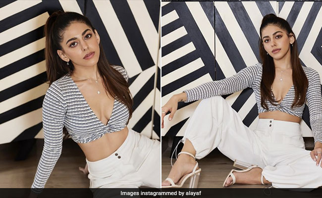 Alaya Furniturewalla "Earned Her Stripes" And Rightfully So In A Crop Top, White Pants