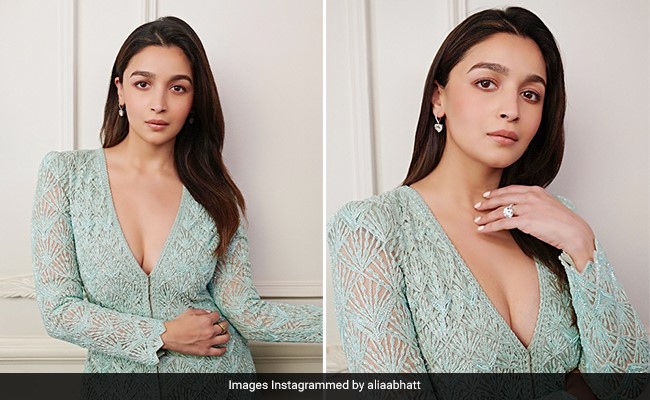 Alia Bhatt Marks Our Pastel Favourite For The Wedding Season In A Powder Blue <i>Sharara</i>