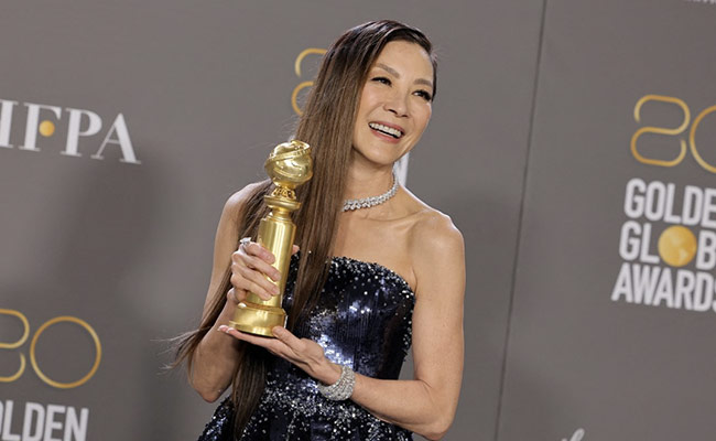 Michelle Yeoh Wins First Golden Globe, Tells Producers To "Shut Up" For Trying To Cut Her Speech Short