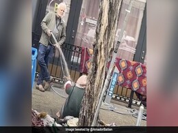Viral Video: US Man Sprays Water On Homeless Woman To Remove Her Viral Video: US Man Sprays Water On Homeless Woman To Remove Her