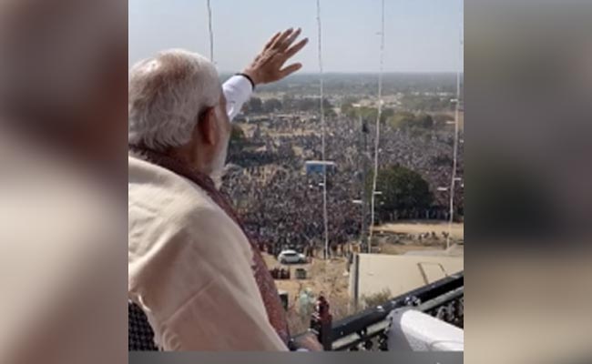 PM Modi Arrives In Key Gujjar Area In Rajasthan
