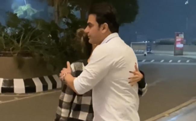 Pics: Malaika Arora Hugs Ex-Husband Arbaaz Khan After Seeing Off Son Arhaan At Airport