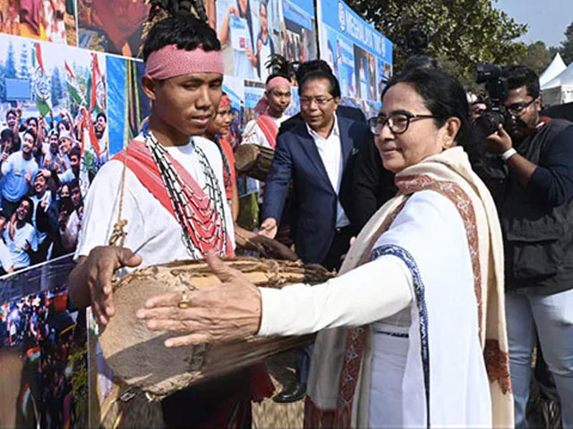 Watch: Mamata Banerjee Plays Drums In Meghalaya