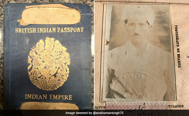 शख्स ने अपने दादा जी के 92 साल पुराने ब्रिटिश भारतीय पासपोर्ट की तस्वीर शेयर की, देखकर हैरत में पड़े लोग शख्स ने अपने दादा जी के 92 साल पुराने ब्रिटिश भारतीय पासपोर्ट की तस्वीर शेयर की, देखकर हैरत में पड़े लोग