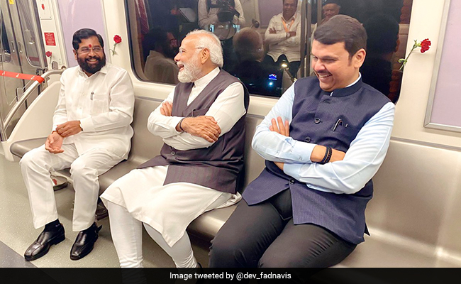 "Guess The Conversation": Devendra Fadnavis Tweets Metro Ride Pic With PM