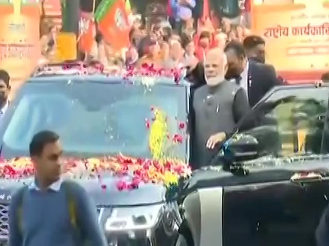 PM Modi's Mega Roadshow In Heart Of Delhi