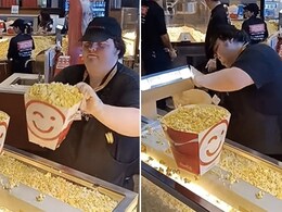 "Popcorn Bae", "Butter King": Theatre Employee Goes Viral For Unique Popcorn-Making Skill