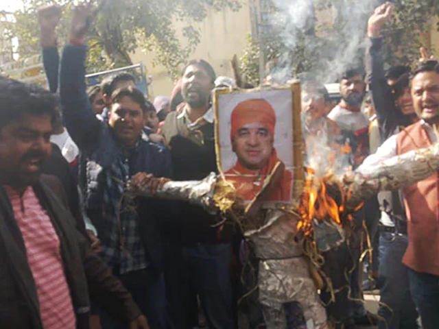Locals Protest In Alwar Against Rajasthan BJP MP After He Threatens Cops