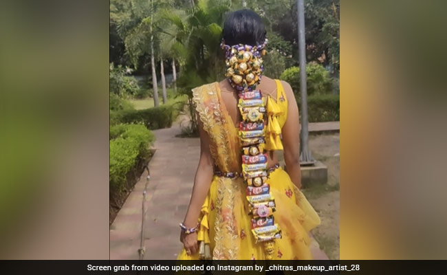 Video Of Bride's Chocolate Hairstyle And Jewellery Goes Viral, Internet Reacts